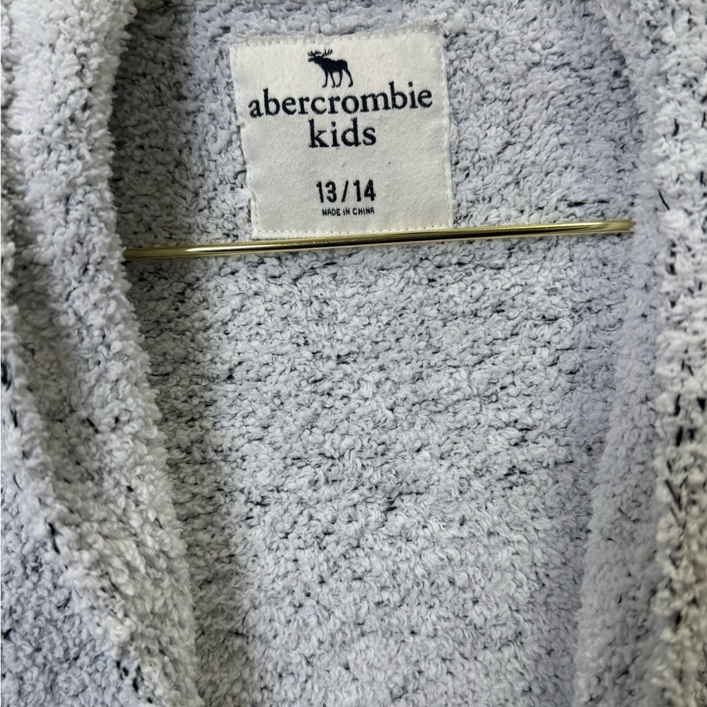 Abercrombie Kids Soft Gray Sherpa Jacket - Picture 8 of 8